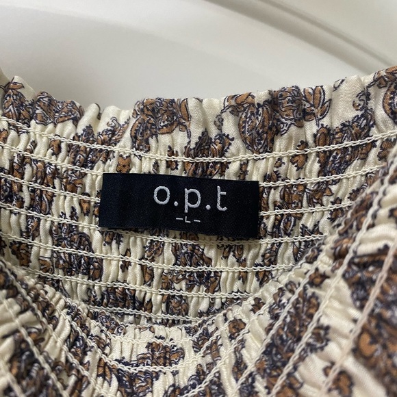 OPT Brigitte Dress In White Floral Size Large EUC - Picture 3 of 5